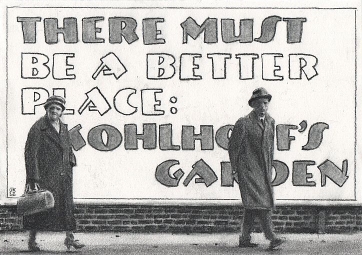 Aus der Serie "Kohlhoffs Garten", 2022-2023, Kohle auf Papier, 14,8 x 21,0 cm