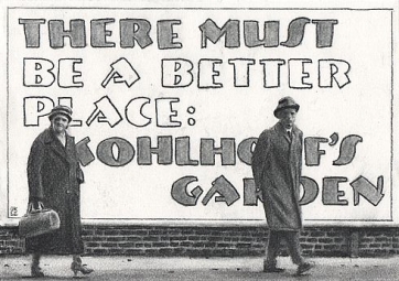 Aus der Serie "Kohlhoffs Garten", 2022-2023, Kohle auf Papier, 14,8 x 21,0 cm