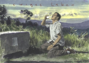 Ewiges Leben, Serie aus 2013-2014, Aquarell auf Japanpapier, je 21 x 29,7 cm